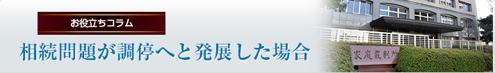 相続問題が調停へと発展した場合