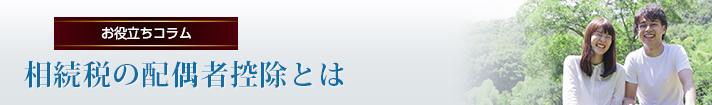 相続税の配偶者控除とは