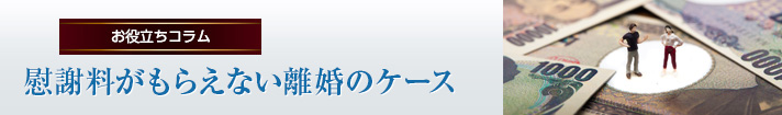 慰謝料がもらえない離婚のケース